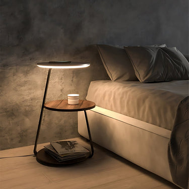 Smart Nightstand with Wireless Charger & Lamp - InspiredGrabs.com
